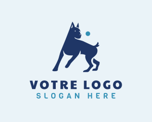 Playful - Blue Dog Trainer logo design