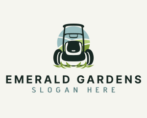 Landscaping Lawn Mower logo design