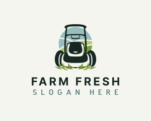 Landscaping Lawn Mower logo design