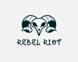 Punk - Punk Ram Skull logo design
