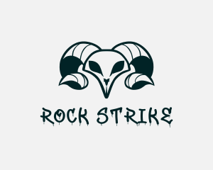 Punk Ram Skull logo design