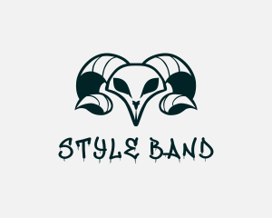 Punk Ram Skull logo design