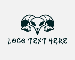 Apparel - Punk Ram Skull logo design