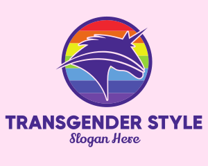 Transgender - Unicorn Gender Equality logo design