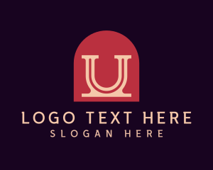 Hotellier - Modern Arch Letter U logo design
