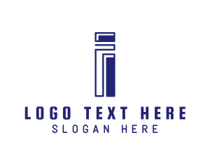 Modern - Modern Column Letter I logo design