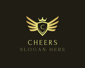 Team - Crown Wings Shield logo design