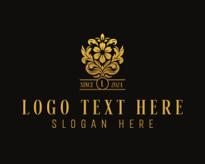 Gold - Flower Beauty Boutique logo design
