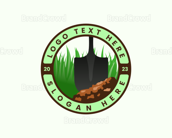 Shovel Gardening Landscaping Logo