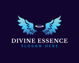 Divine - Wing Halo Angel logo design