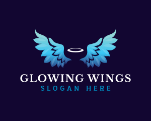 Wing Halo Angel logo design