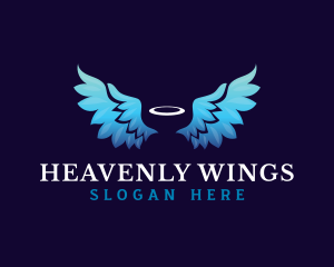 Wing Halo Angel logo design