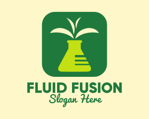 Test Tube Leaf Application logo design