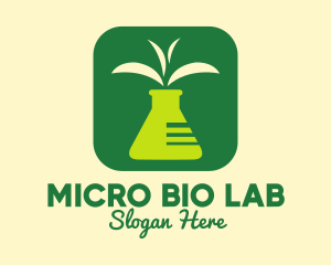 Test Tube Leaf Application logo design