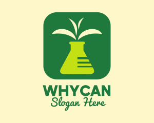 Science - Test Tube Leaf Application logo design