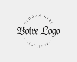 Wordmark - Gothic Tattoo  Artist logo design