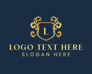 Wedding - Luxury Crest Shield logo design