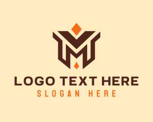 Letter - Letter M Diamond logo design
