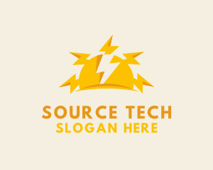 Source - Sun Lightning Bolt logo design