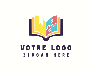 Puzzle - Educational Puzzle Book logo design