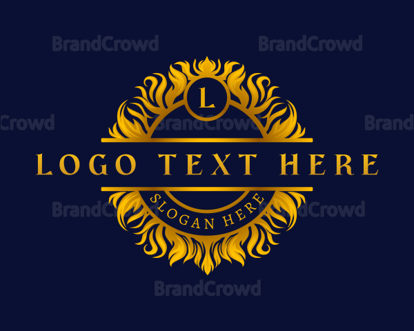 Elegant Floral Crest Logo