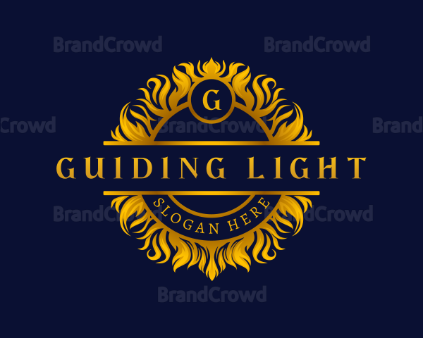 Elegant Floral Crest Logo