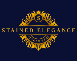 Elegant Floral Crest logo design