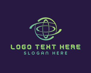 Artificial Intelligence - Globe Technology Developer logo design