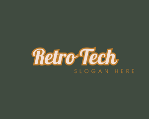 Retro Cursive Business logo design