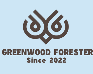 Forest Owl Bird logo design