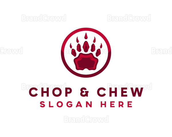 Wild Animal Paw Logo
