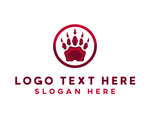 Safari - Wild Animal Paw logo design