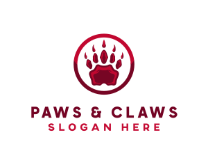 Wild Predator Paw logo design