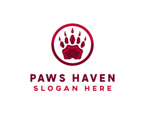 Wild Predator Paw logo design