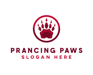 Wild Predator Paw logo design