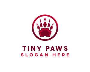 Wild Predator Paw logo design