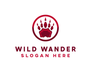 Wild Predator Paw logo design