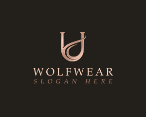 Luxury Wave Swoosh Letter U Logo