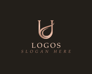 Lifestyle - Luxury Wave Swoosh Letter U logo design