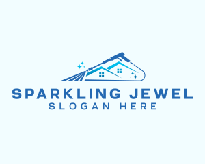 Sparkle Home Pressure Washer logo design