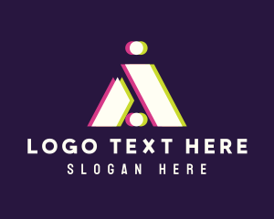 Anaglyph - Digital Startup Letter A logo design