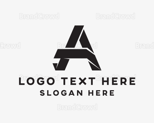 Creative Origami Marketing Letter A Logo