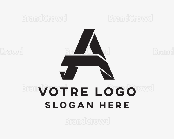 Creative Origami Marketing Letter A Logo