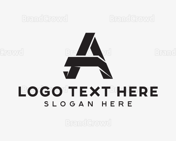 Creative Origami Letter A Logo