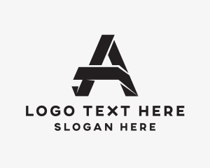 Creative Origami Marketing Letter A logo design