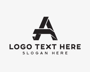 Accounting - Creative Origami Letter A logo design