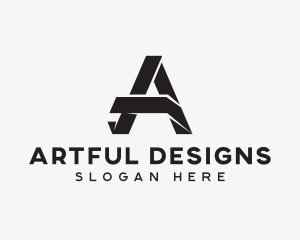 Creative Origami Letter A logo design