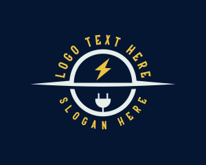 Power Cord - Electricity Power Plug logo design