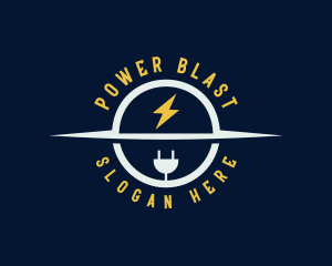 Electricity Power Plug logo design