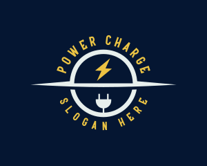 Electricity Power Plug logo design